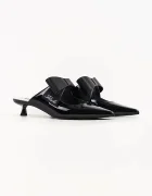 Karl Lagerfeld обувки с ток от кожа Pasha черни KL30106