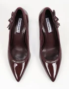 Karl Lagerfeld обувки с ток от кожа Sarabande бордо KL30908R