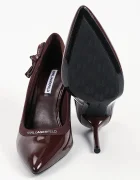 Karl Lagerfeld обувки с ток от кожа Sarabande бордо KL30908R
