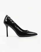 Karl Lagerfeld обувки с ток от кожа Sarabande черни KL30908R
