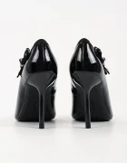 Karl Lagerfeld обувки с ток от кожа Sarabande черни KL30908R