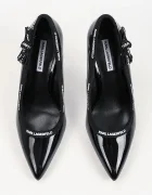 Karl Lagerfeld обувки с ток от кожа Sarabande черни KL30908R