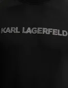 Karl Lagerfeld Памучен суичър мъжки в черно с изчистен дизайн 561952.705075
