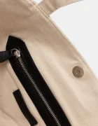 Karl Lagerfeld Памучна чанта IKON в бежово A1W50022