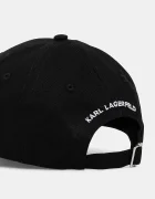 Karl Lagerfeld Памучна шапка с козирка IKON в червено с апликация A1W33037