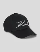 Karl Lagerfeld Памучна шапка с козирка K/SIGNATURE