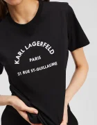 Karl Lagerfeld Памучна тениска дамска в черно A3W17105