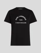 Karl Lagerfeld Памучна тениска дамска в черно A3W17105