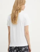 Karl Lagerfeld Памучна тениска ELONGATED LOGO дамска в бяло A3W17102
