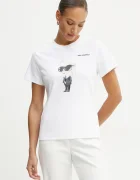 Karl Lagerfeld Памучна тениска IKON AQUARELLE