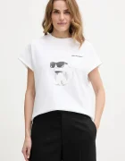 Karl Lagerfeld Памучна тениска IKON AQUARELLE