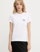 Karl Lagerfeld Памучна тениска IKON дамска в бяло A3W17085