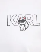 Karl Lagerfeld Памучна тениска IKON дамска в бяло A3W17085