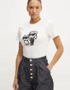 Karl Lagerfeld Памучна тениска IKON SKETCH