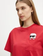 Karl Lagerfeld Памучна тениска IKON в червено A1W17100