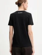 Karl Lagerfeld Памучна тениска KL ESSENTIAL дамска в черно B1W17091