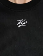 Karl Lagerfeld Памучна тениска KL ESSENTIAL дамска в черно B1W17091