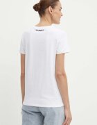 Karl Lagerfeld Памучна тениска в бяло 245W1714