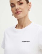 Karl Lagerfeld Памучна тениска в бяло 245W1714