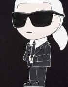 Karl Lagerfeld Памучна тениска в черно
