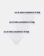 Karl Lagerfeld Памучни бикини (3 чифта) LOGO BRIEF