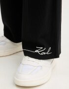 Karl Lagerfeld панталон дамски от вискоза черен с висока талия B2W44009