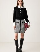 Karl Lagerfeld пола с памук черна B4W12029
