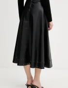 Karl Lagerfeld Пола в черно среднодълга разкроена B1W12011