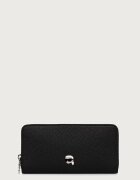 Karl Lagerfeld портфейл дамски от имитация на кожа черен B4W32028