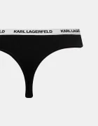 Karl Lagerfeld прашки дамски от памук с еластан 3 броя черни B1W47015
