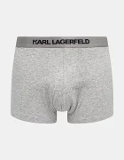 Karl Lagerfeld прилепнали боксерки мъжки от памук с еластан 3 броя сиви A1M47020