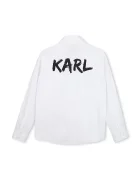 Karl Lagerfeld риза за деца от памук бяла с щампа Z31378