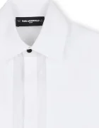 Karl Lagerfeld риза за деца от памук бяла с щампа Z31378