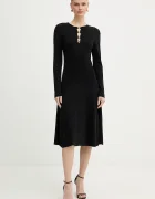 Karl Lagerfeld Рокля KARL DAILY в черно среднодълга разкроена B1W13003
