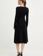 Karl Lagerfeld Рокля KARL DAILY в черно среднодълга разкроена B1W13003