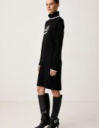 Karl Lagerfeld рокля с вълна черна B4W13033