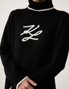 Karl Lagerfeld рокля с вълна черна B4W13033