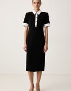 Karl Lagerfeld рокля с вискоза черна B4W13018