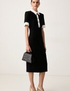 Karl Lagerfeld рокля с вискоза черна B4W13018