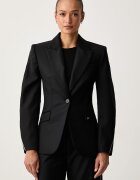 Karl Lagerfeld сако с едноредно закопчаване дамско с ацетат черно B4W14012