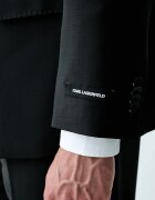 Karl Lagerfeld сако с едноредно закопчаване мъжко с добавена вълна черно 500090.155601