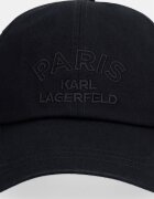 Karl Lagerfeld шапка с козирка мъжка от памук черна 563128.805617