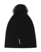 Karl Lagerfeld шапка с помпон за деца черна Z31425
