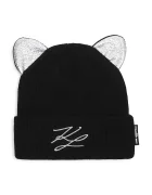 Karl Lagerfeld шапка за деца от памучна материя черна Z31424