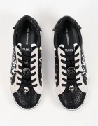 Karl Lagerfeld Skool маратонки дамски от кожа черни KL60116S