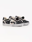 Karl Lagerfeld Skool ниски кецове дамски черни ниски KL60130L