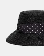 Karl Lagerfeld сламена шапка дамска K/AUTOGRAPH черна B3W46050