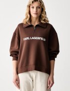 Karl Lagerfeld суичър дамски с вискоза кафяв B3W44017