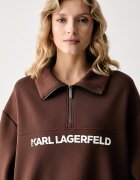 Karl Lagerfeld суичър дамски с вискоза кафяв B3W44017