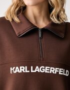 Karl Lagerfeld суичър дамски с вискоза кафяв B3W44017